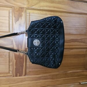 Kaye Spade Black Elana Elegant Quilted Handbag